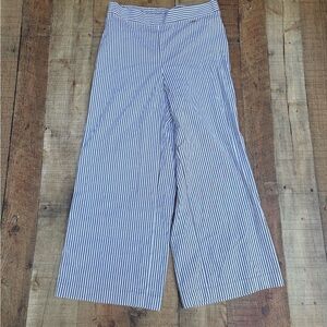 Anne Klein Navy and White Striped Pants